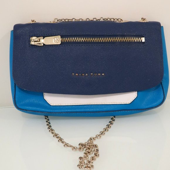Trina Turk Blue Multi Color Bag - Picture 1 of 5